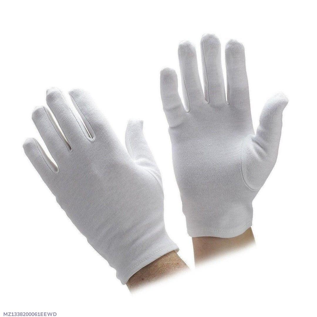 Premium Cotton Cricket Gloves White Pakistan