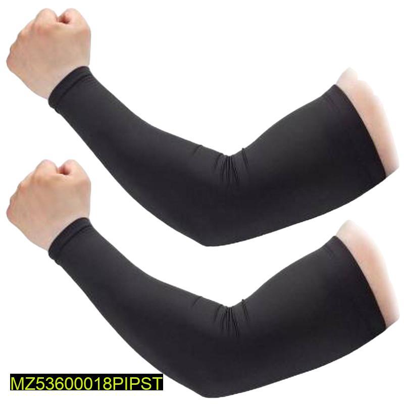 Men UV Protection Arm Sleeves Black Free Size