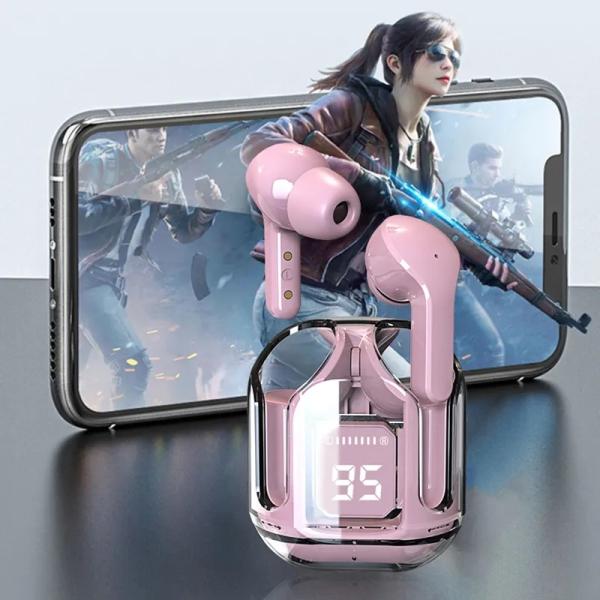 Air 31 Tws Original With Big Packing Transparent Earbuds Bluetooth 5.3v Pink