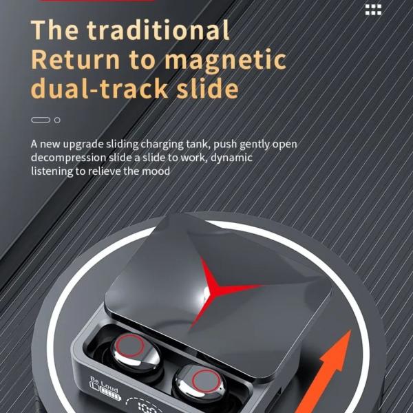 M90 Pro Earbuds Tws Bluetooth 5.2 Headphones Touch Control Earphones Led Display Headset 9d Hifi Quailty