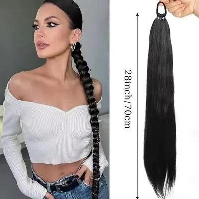 28 Inch Straight Hair Extensions for Natural Look