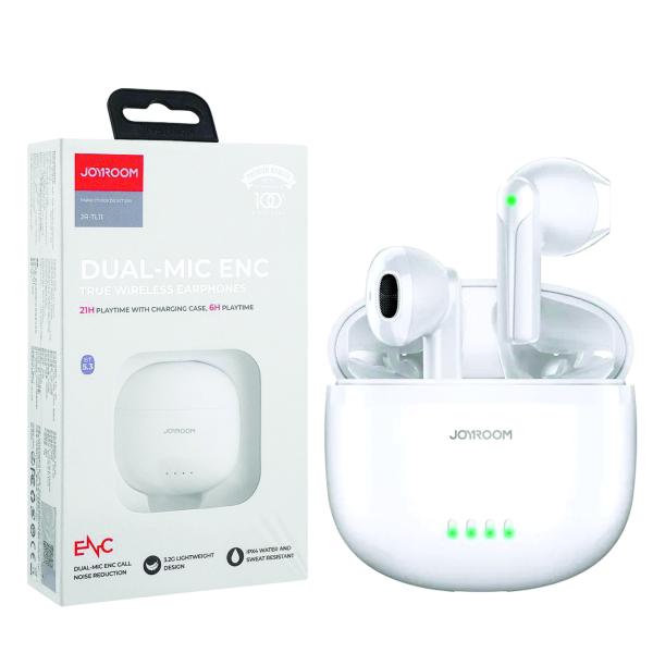 Joyroom Jr-tl11 Dual-mic Enc True Wireless Earphones White