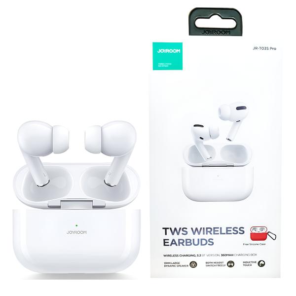 Joyroom Jr-t03s Pro(nx3) Wireless Headphones White With Thin Red Case