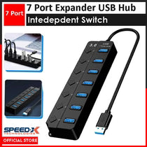 Speedx Sp-uhs307 7-port Expander Usb 3.0 Hub With Independent Switch Plug Play