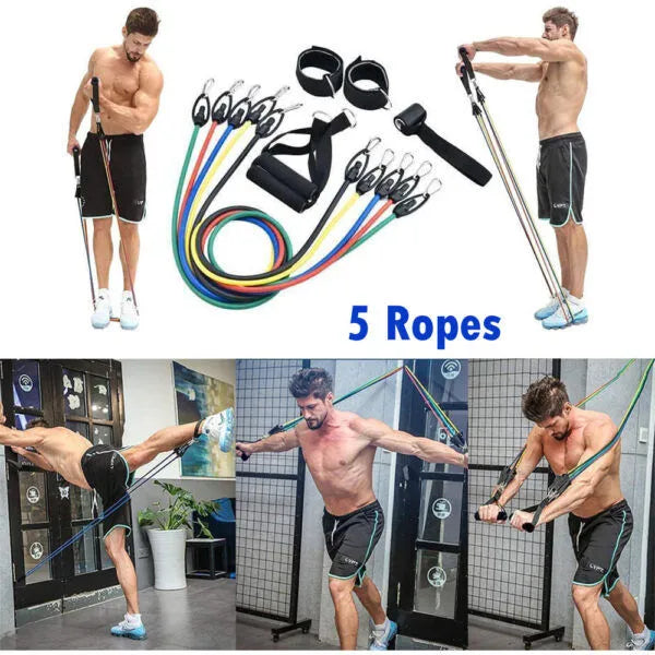 Resistance Bands Material: Latex Number Of Pieces: 5 Pcs Package Includes: 5 x Resistance Bands