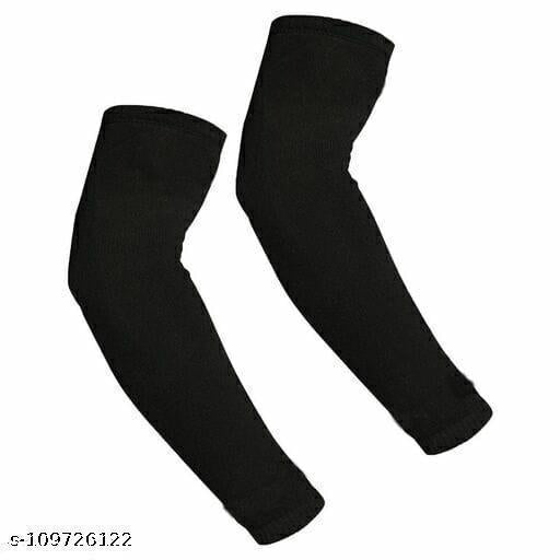 Men UV Protection Arm Sleeves Black Free Size