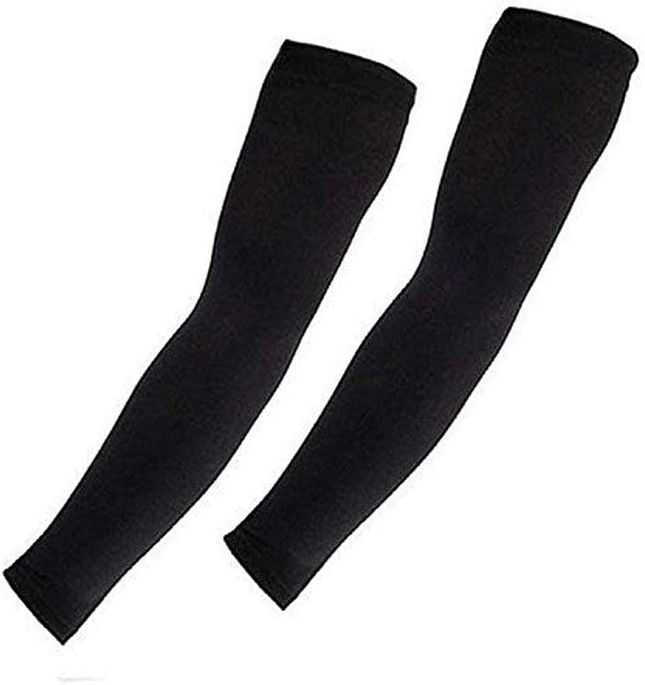 Men UV Protection Arm Sleeves Black Free Size