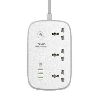 Ldnio Scw3451 2500w Wifi Smart Power Extension 3 Sockets 1 Usb-c + 3 Usb-a