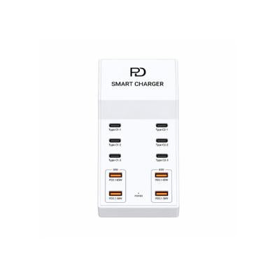 T8+ Smart Intelligence Usb-c 10-port Charger 72w Total Output For Multi Devices